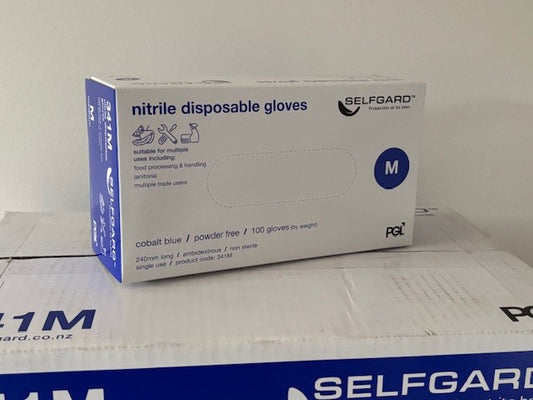 Food Grade Nitrile 3.5g Colbalt Powder Free Gloves - Sold per CTN