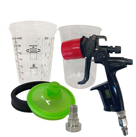 Pomona Paint System(650cc) 125 mesh, 50 liners + 50  lids + 20 stoppers + 1 outer cup + 1 collar